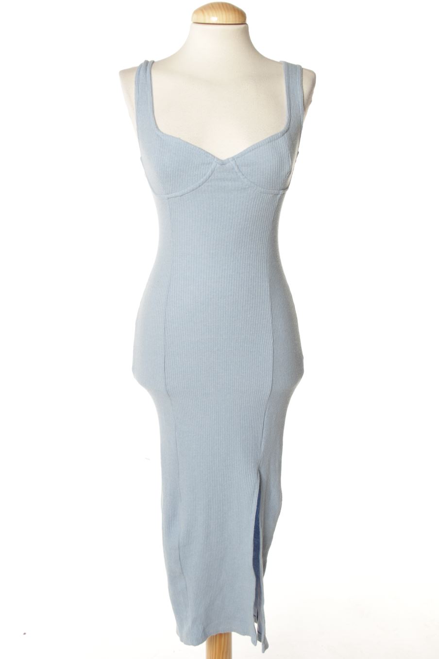 Vestido casual de Bershka de la talla XS, de color azul