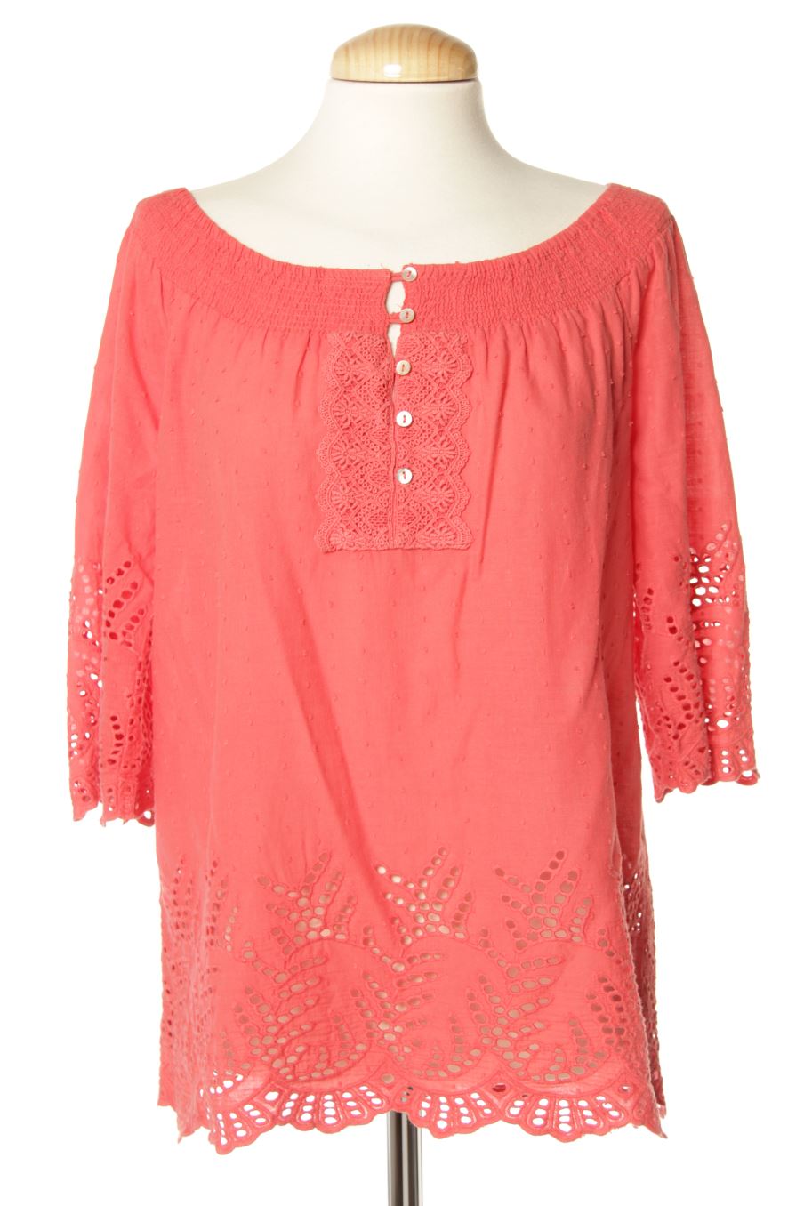 Langärmelige Bluse von Sfera Größe M, Farbe Koralle, für