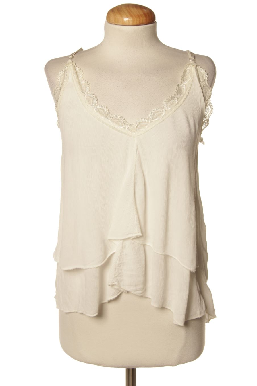 Top de Zara de la talla S, de color blanco