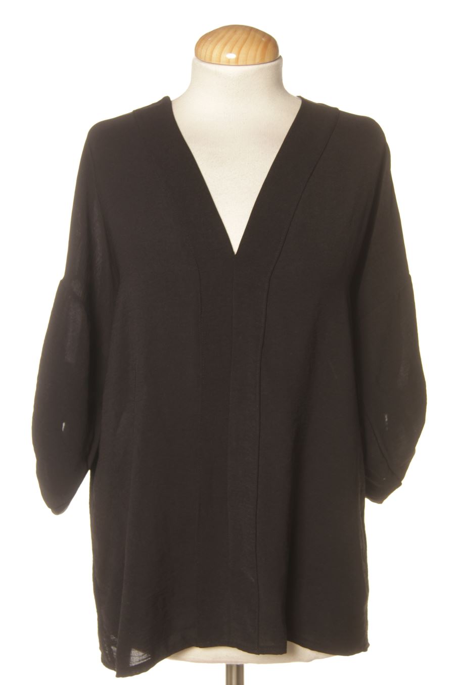 Blouse à manches longues Made in italy de la taille S, de couleur noir