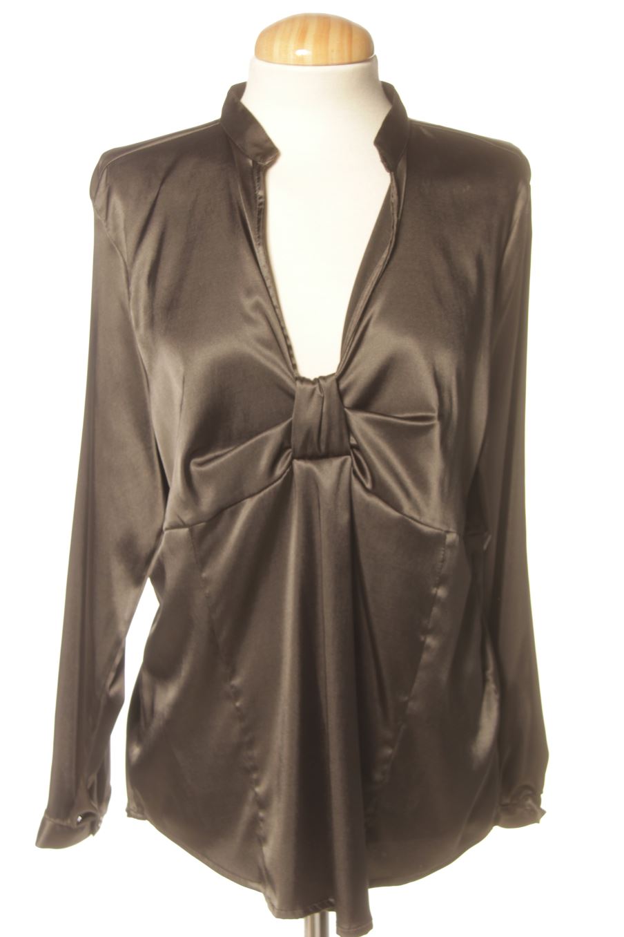 Blouse à manches longues Zara de la taille XL, de couleur gris