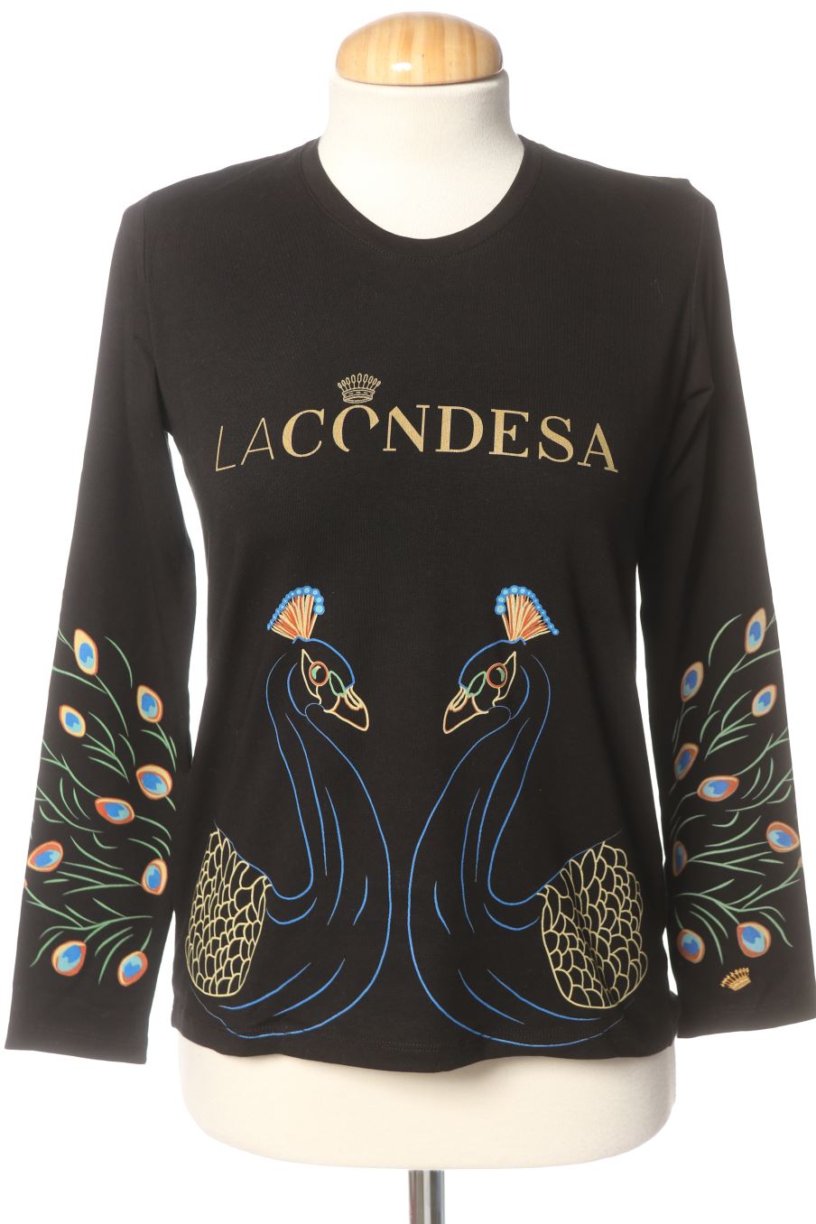T-shirt à manches longues LA CONDESA de la taille XS, de couleur noir