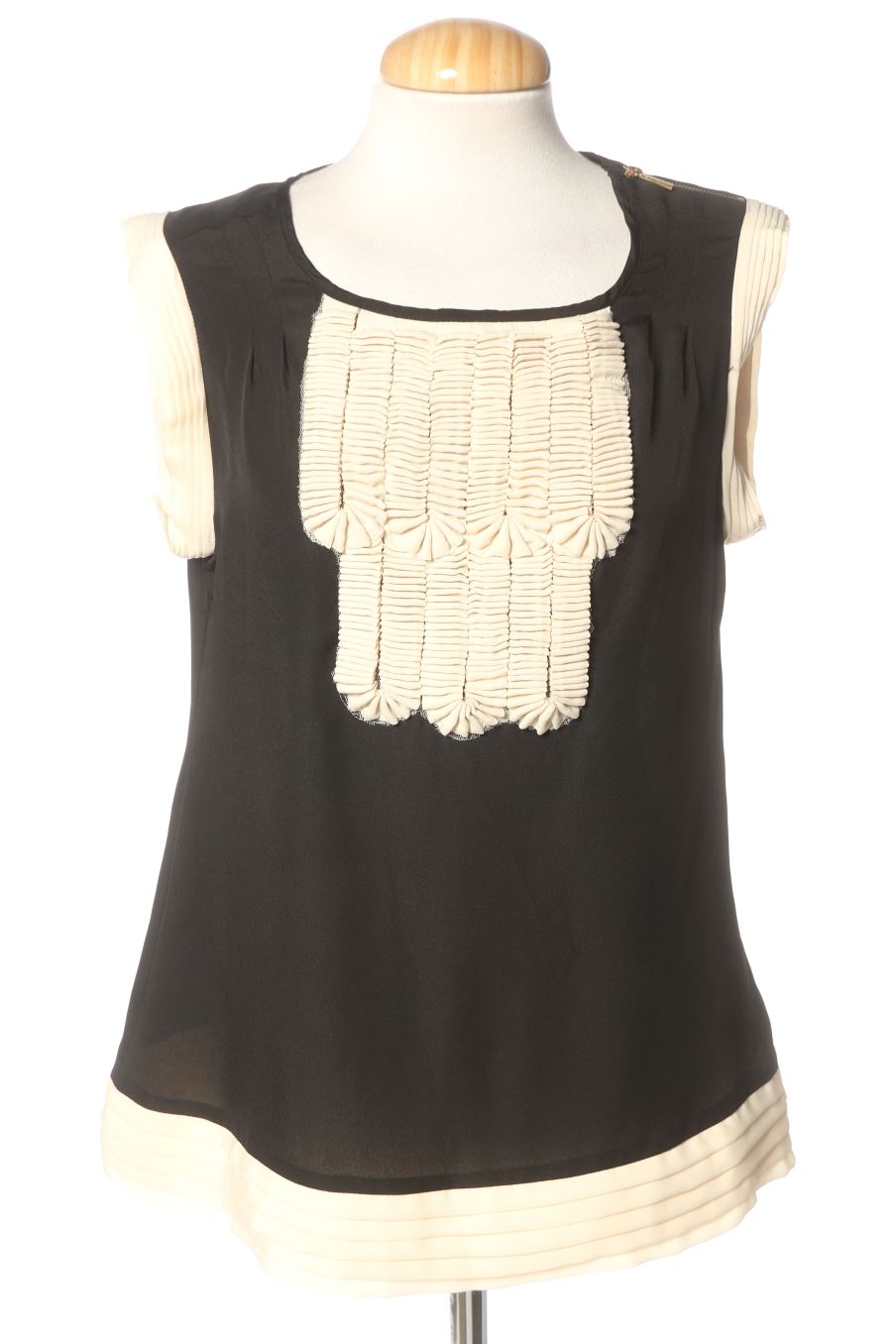 Blusa de manga corta de Mia donna de la talla S, de color negro
