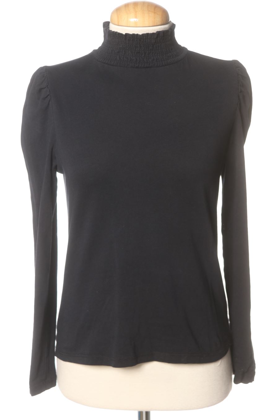 Langärmeliges T-Shirt von Mango Größe S, Farbe Schwarz, für