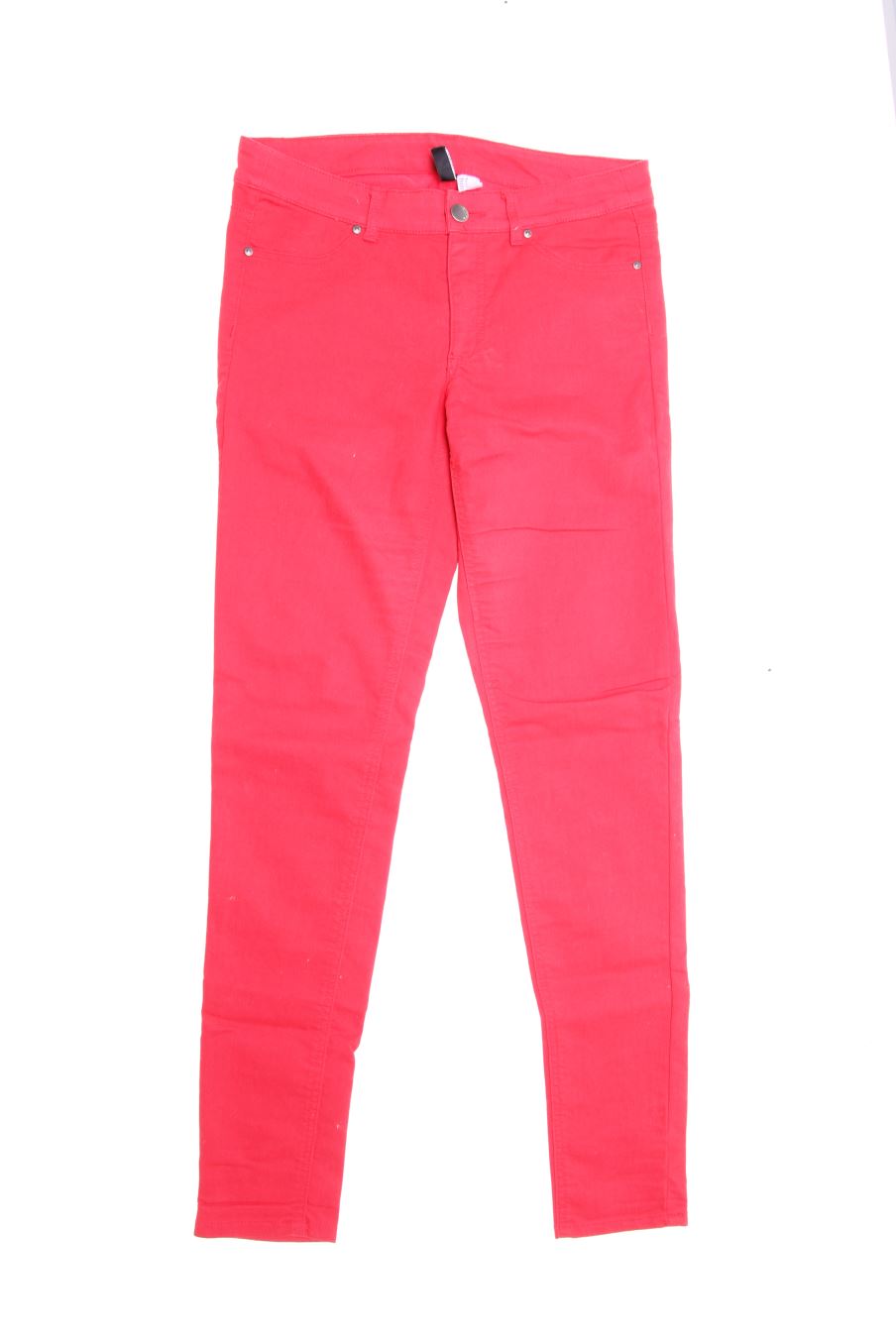Jeans H&M de la taille 38, de couleur rouge de denim