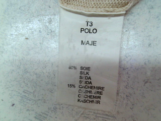 Pull Maje de la taille L, de couleur beige de soie