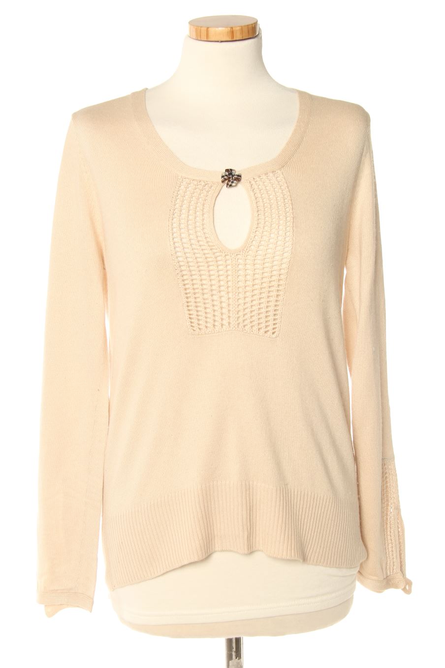 Pull Maje de la taille L, de couleur beige de soie