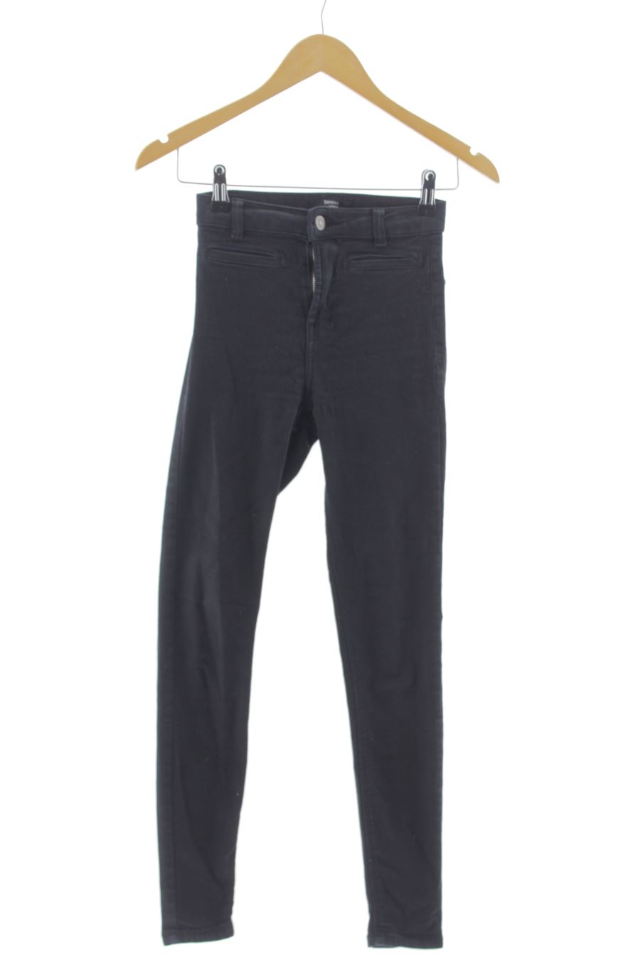 Vaquero de Bershka de la talla 34, de color negro de ropa vaquera