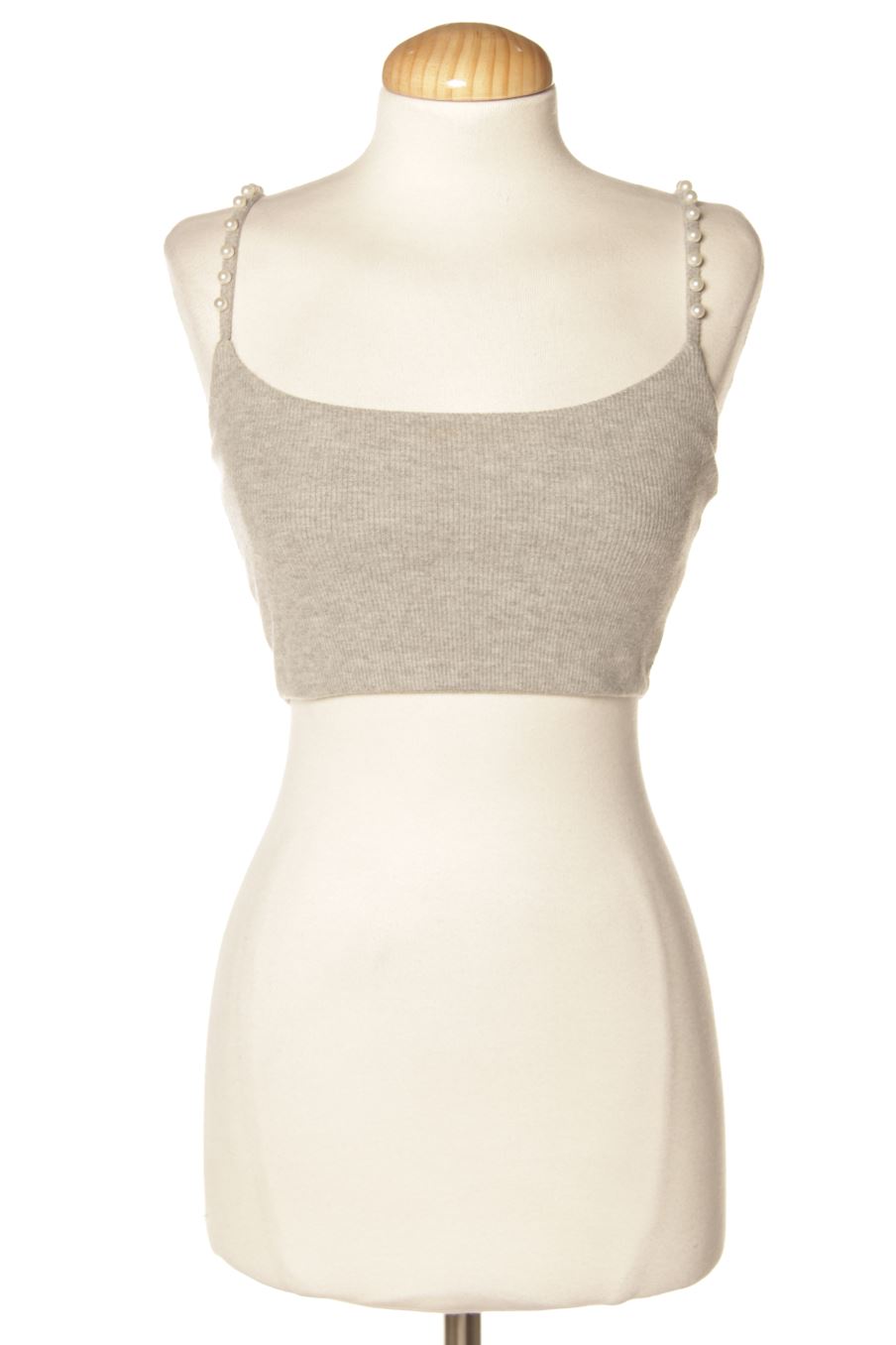 Top de Zara de la talla S, de color gris