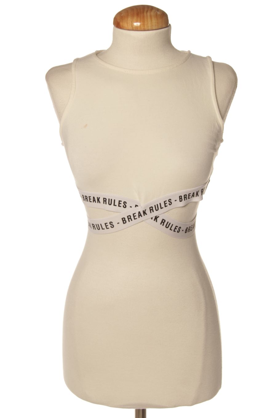 Top deportivo de Bershka de la talla XS, de color blanco