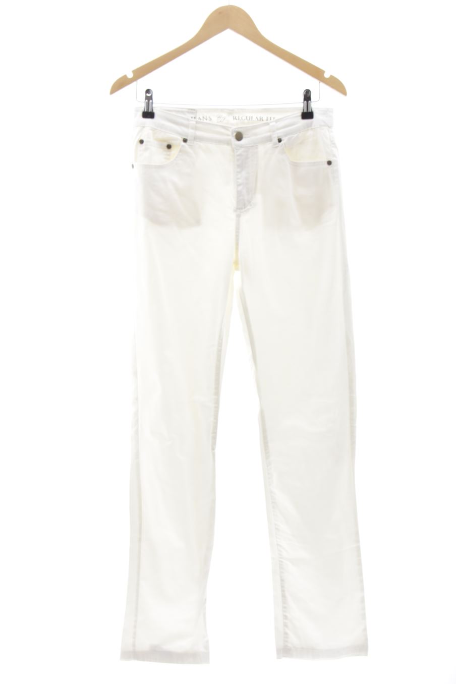 Vaquero de CTF cortefiel de la talla 38, de color blanco de ropa vaquera