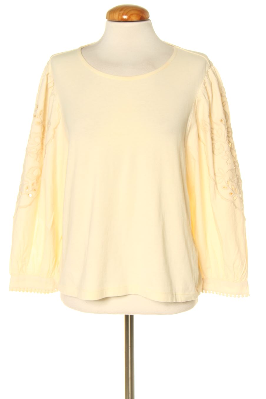 Blouse à manches longues Tintoretto de la taille L, de couleur beige