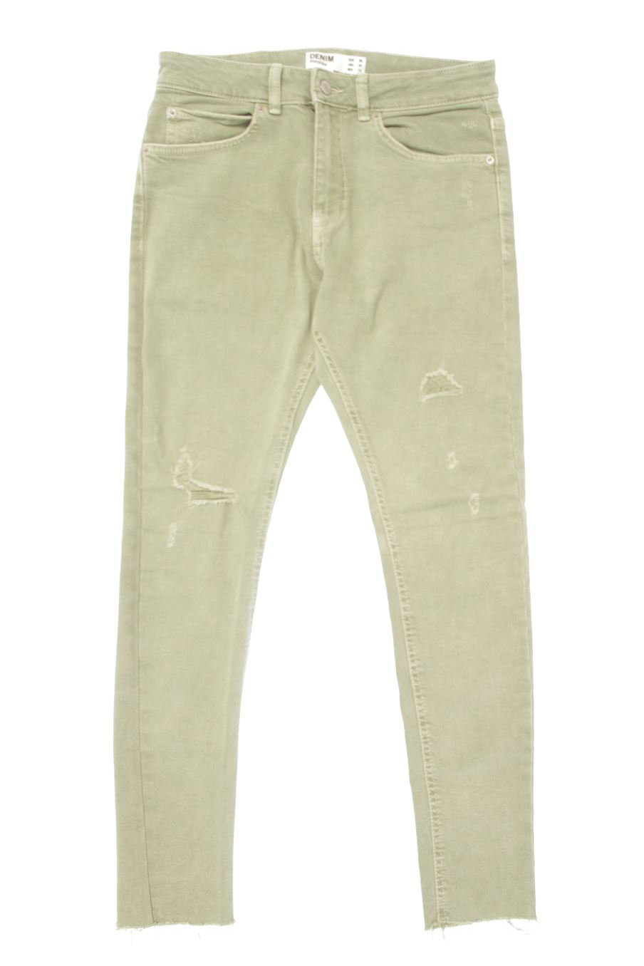 Vaqueros de Bershka de la talla 38, de color verde de ropa vaquera