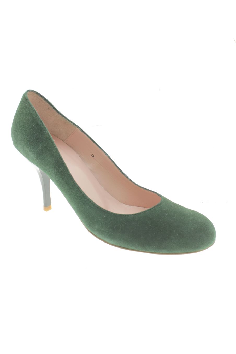 Zapatos de tacon de Mango de la talla 38, de color verde de