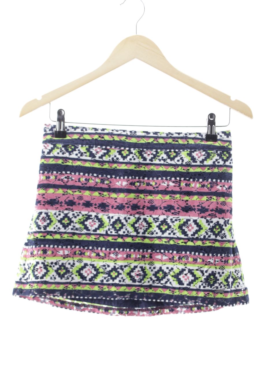 Aufwändiger Rock von Hollister Größe S, Farbe Gestreift, für