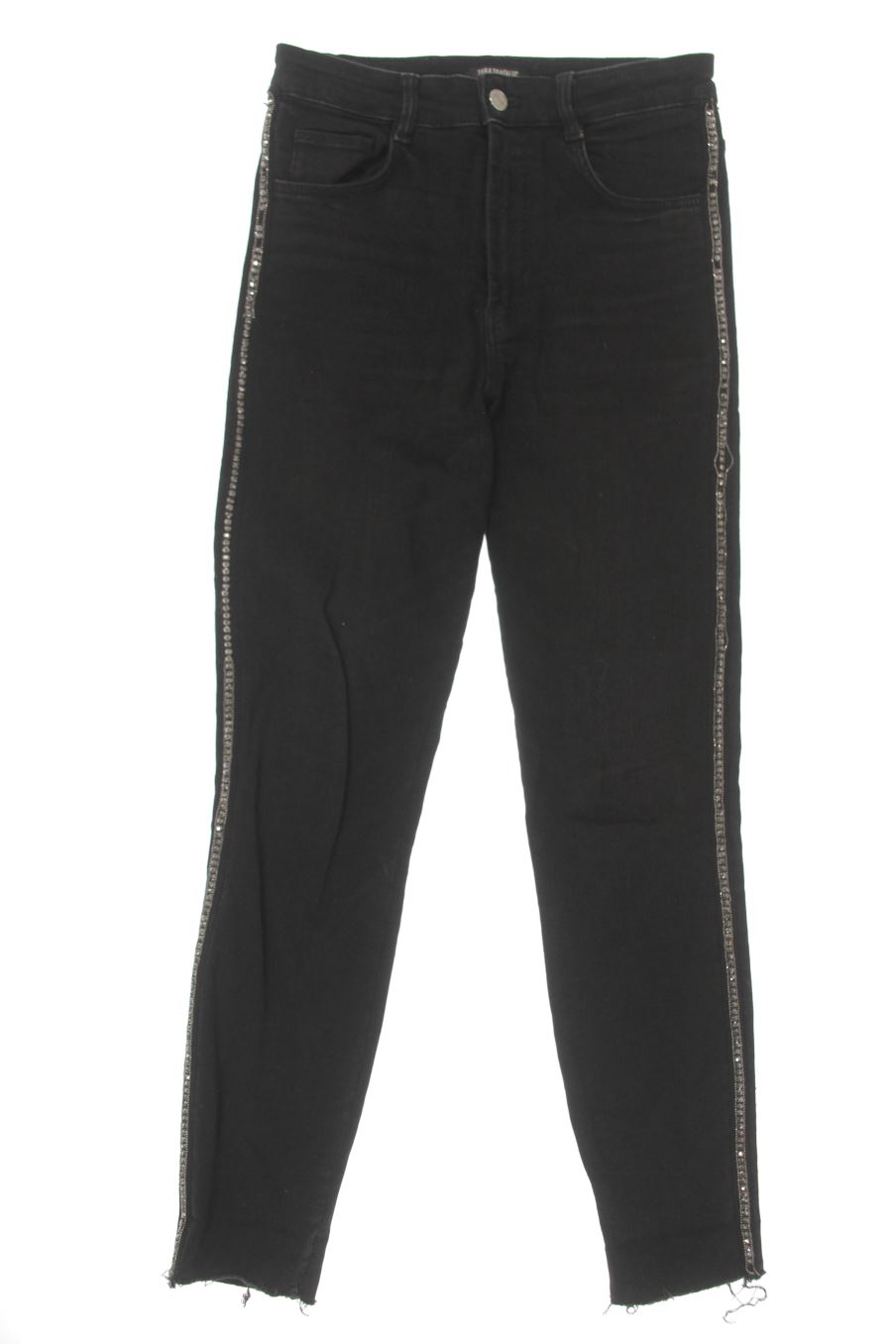 Vaqueros de Trf (ZARA) de la talla 36, de color negro de ropa vaquera
