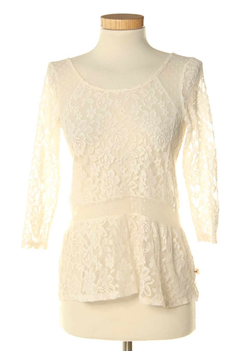 Blouse à manches longues Hollister de la taille XS, de couleur blanc