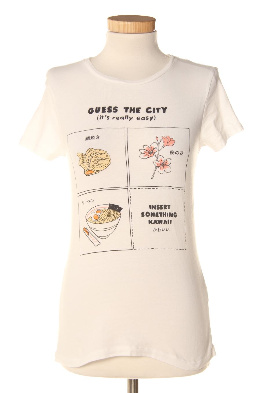 T-shirt Pull & Bear de la taille XS, de couleur blanc