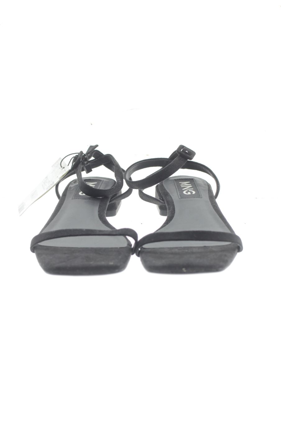 Sandalias planas de Mango de la talla 37, de color negro de