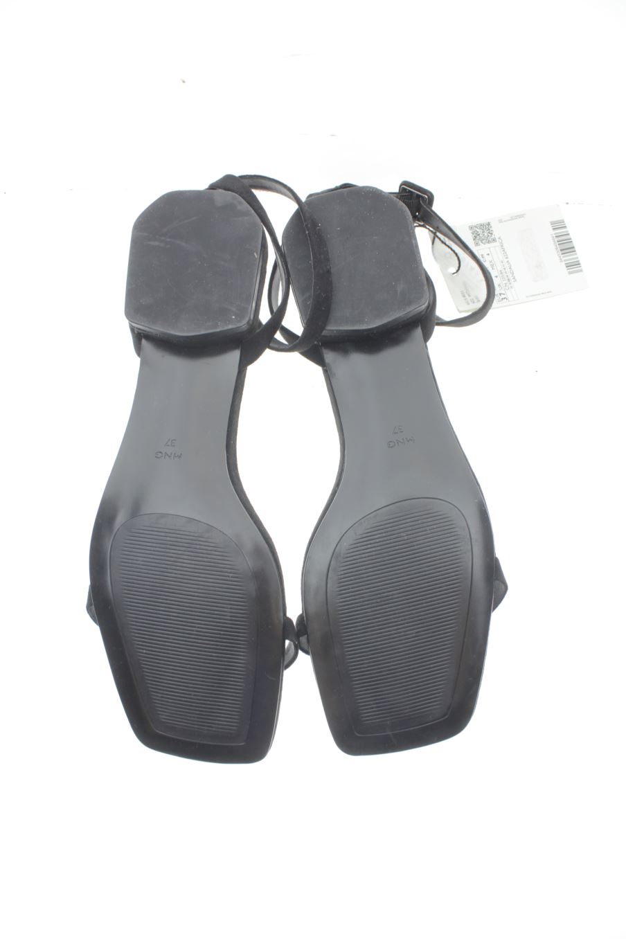 Sandalias planas de Mango de la talla 37, de color negro de