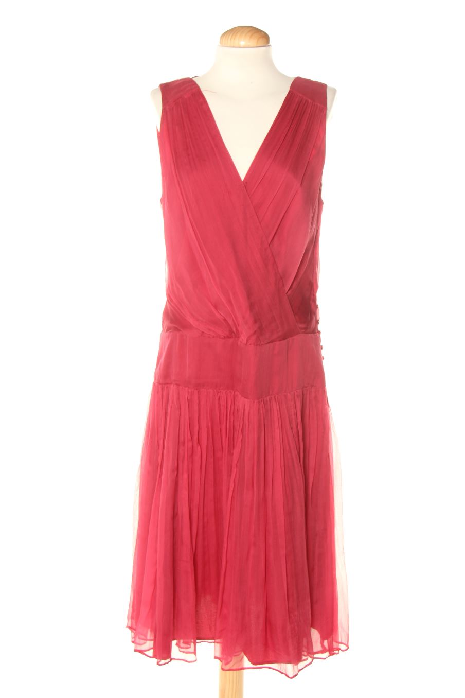 Vestido elegante de Zara de la talla L, de color burdeos