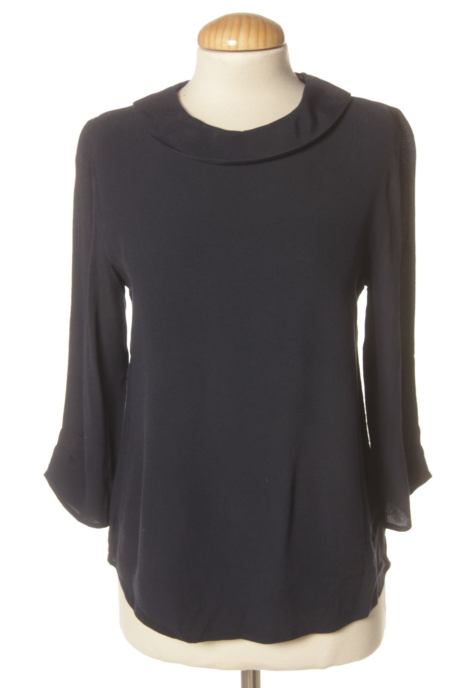 Blouse à manches longues Zara de la taille S, de couleur bleu marine