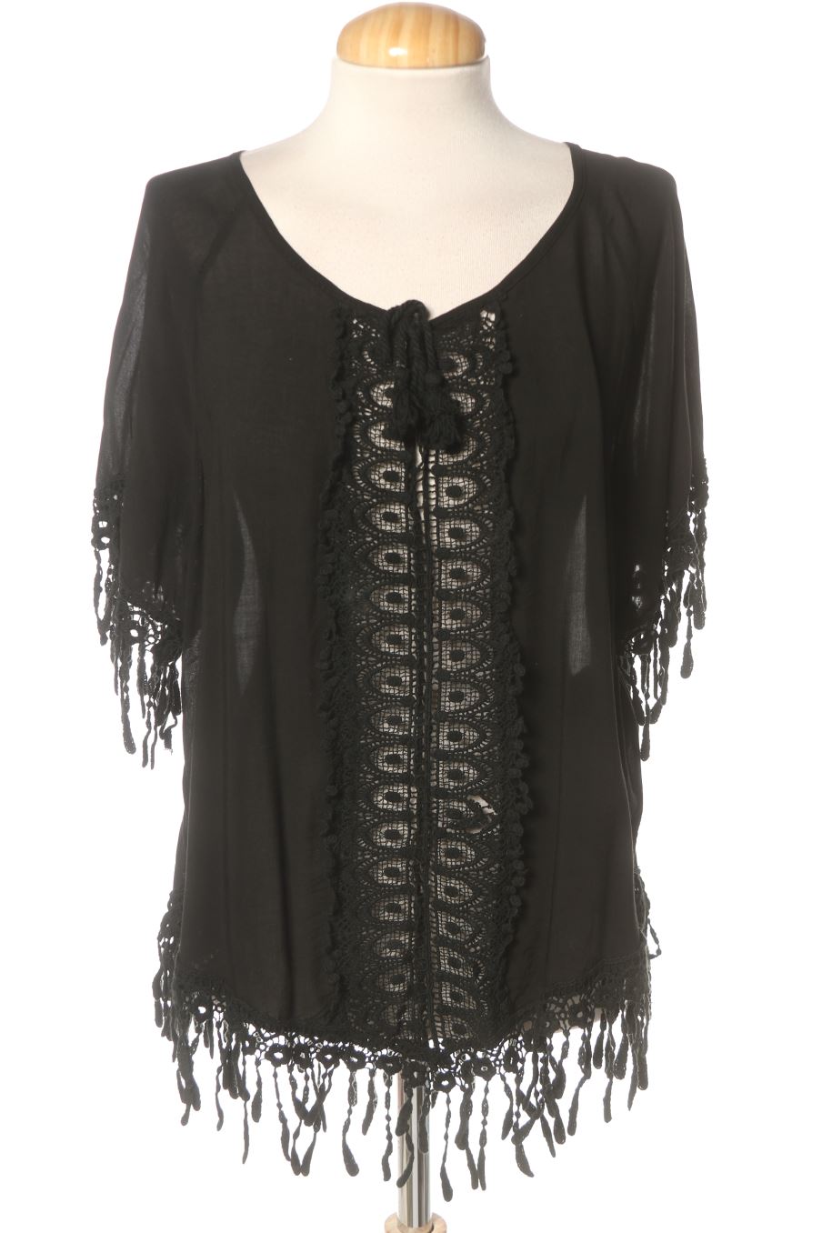 Blouse à manches courtes Made in italy de la taille Taille unique, de couleur noir