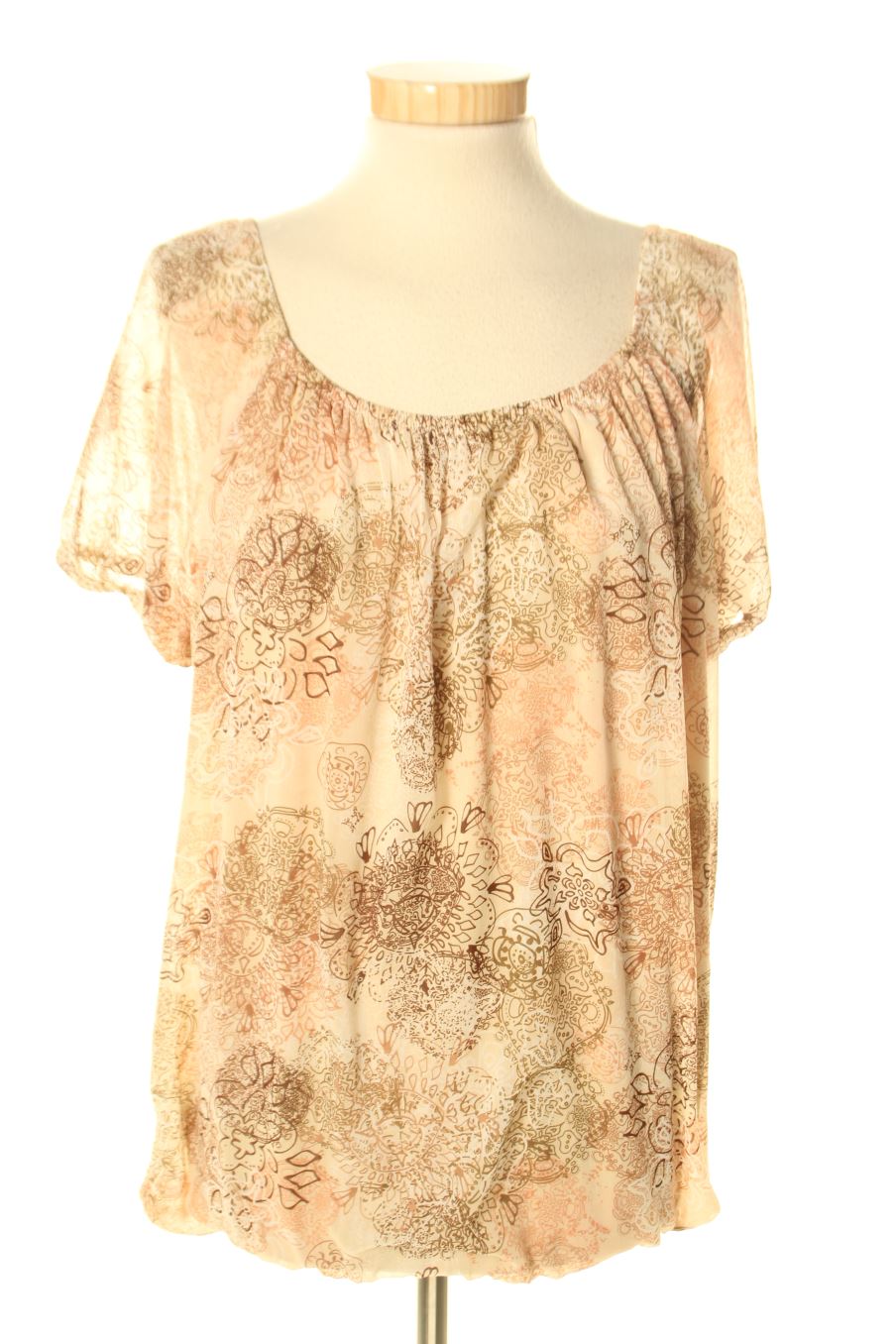 Blouse à manches longues Laura Torelli de la taille S, de couleur imprimés