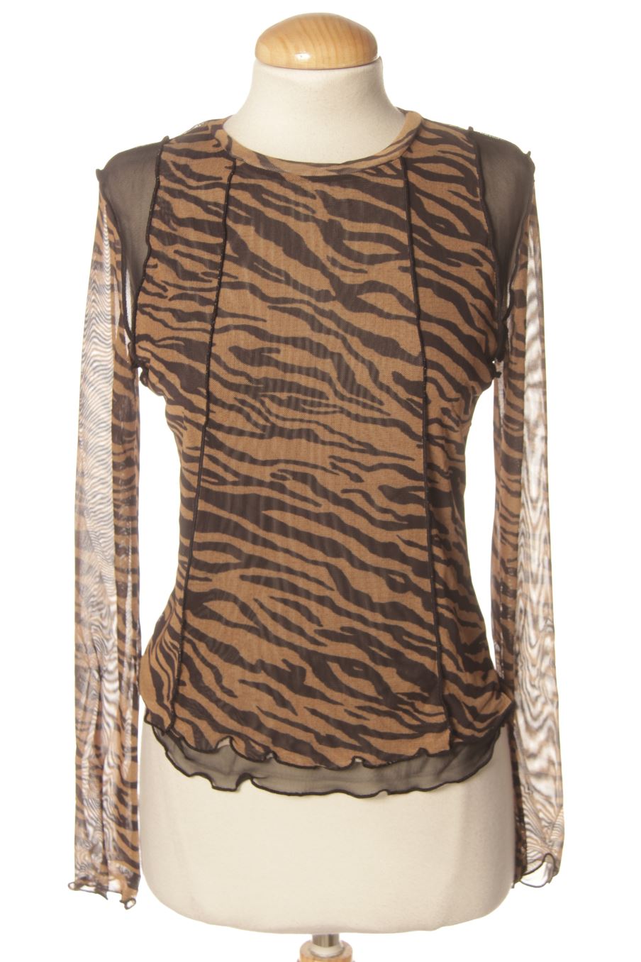 Langärmeliges T-Shirt von Desigual Größe M, Farbe Animal print, für
