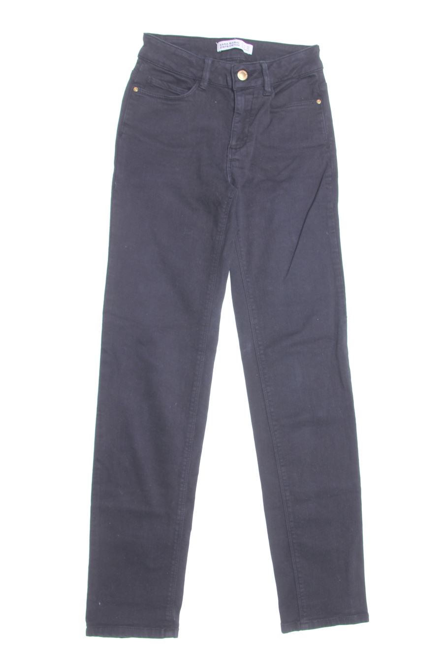 Vaqueros de Zara de la talla 34, de color negro de ropa vaquera