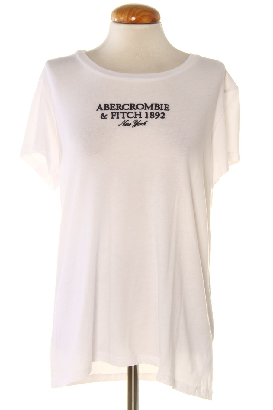 T-shirt Abercrombie & Fitch de la taille L, de couleur blanc