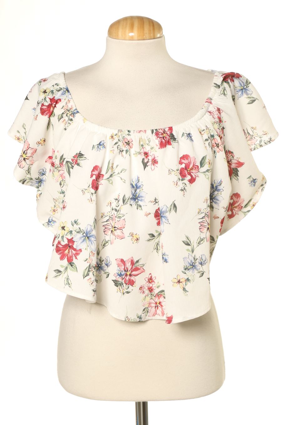 Top Bershka de la taille M, de couleur fleurs