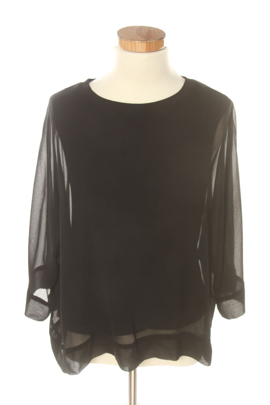 Blouse à manches longues Zara de la taille XS, de couleur noir