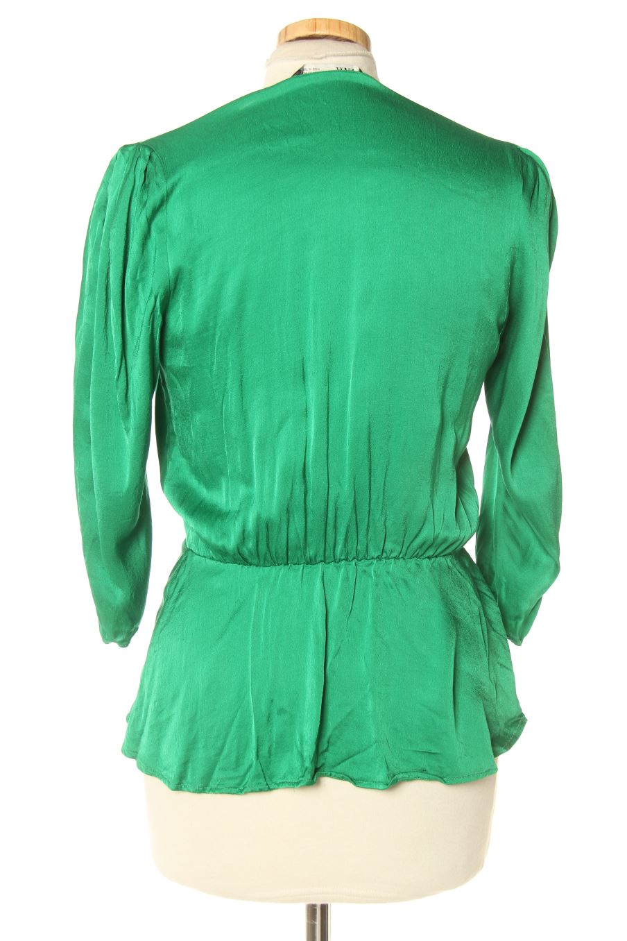 Blusa de manga larga de Zara de la talla XS, de color verde