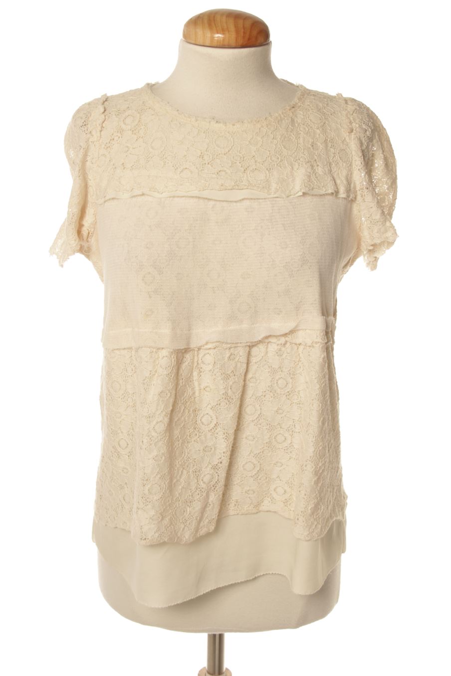 Blouse à manches courtes BIMBA Y LOLA de la taille M, de couleur beige