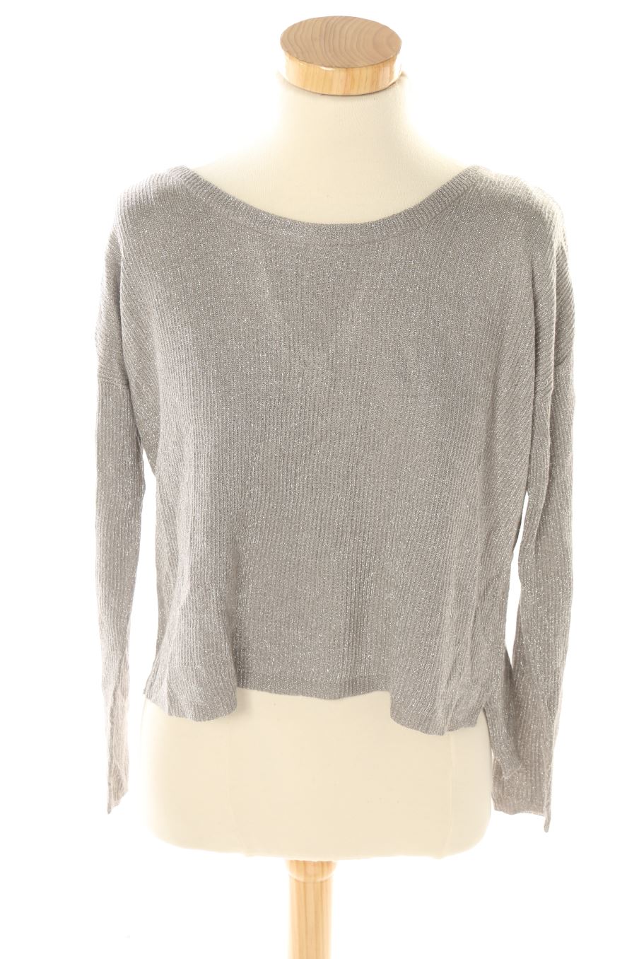 Pullover von Stradivarius Größe S, Farbe Silbern, für