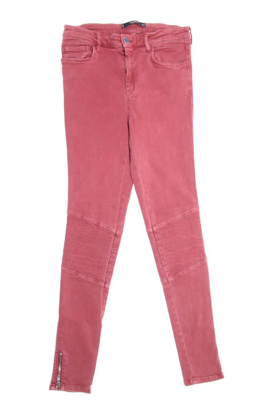 Jeans Mango de la taille 36, de couleur bordeaux de denim