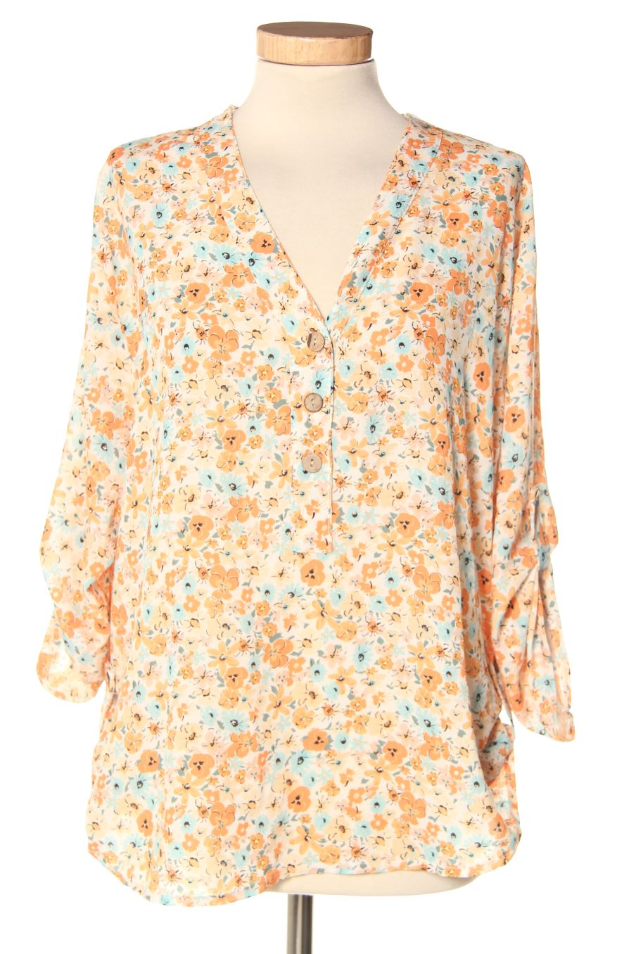 Blouse à manches longues JB FASHION de la taille M, de couleur fleurs