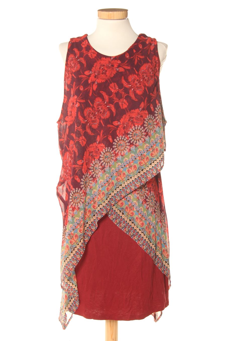 Robe casual Desigual de la taille 44, de couleur bordeaux