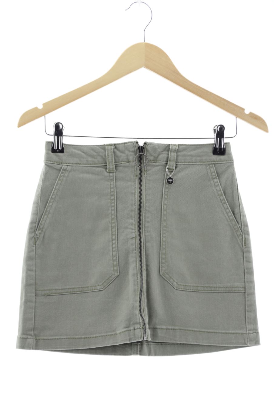 Jupe Pull & Bear de la taille XS, de couleur vert de denim