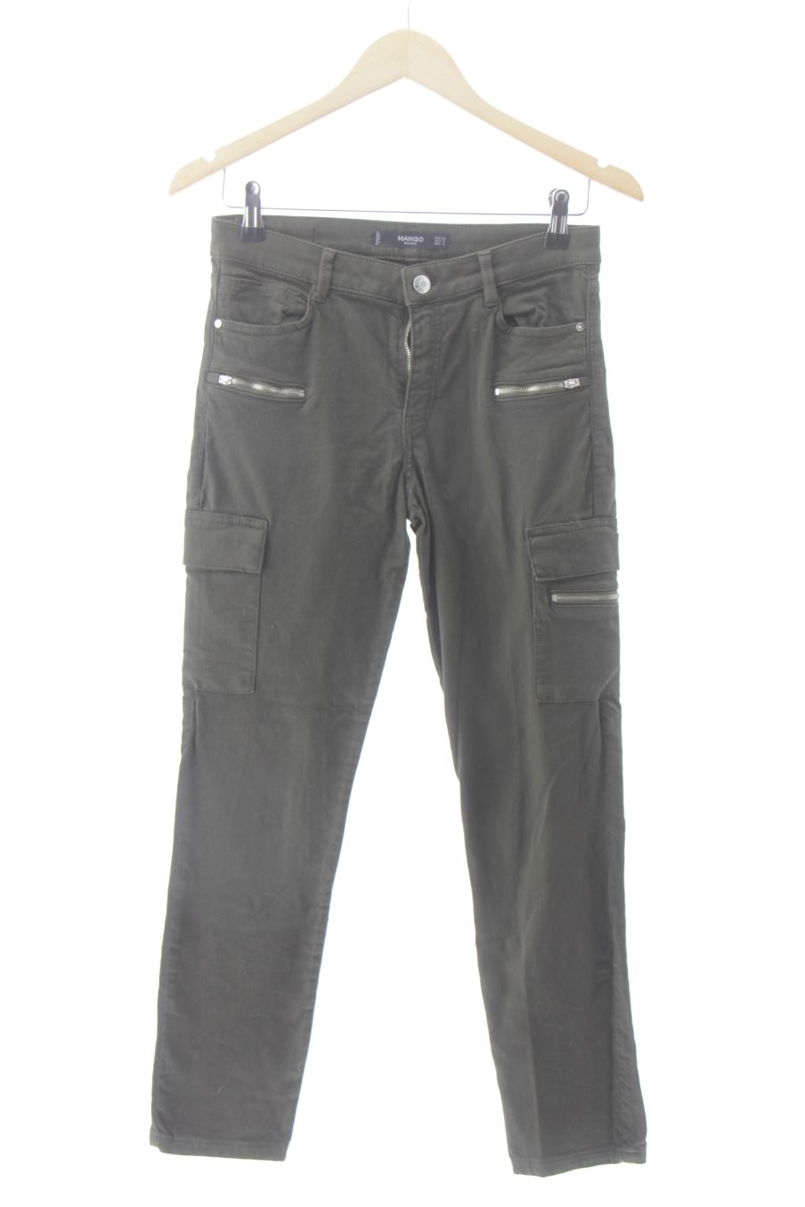 Vaquero de Mango de la talla 36, de color verde de ropa vaquera
