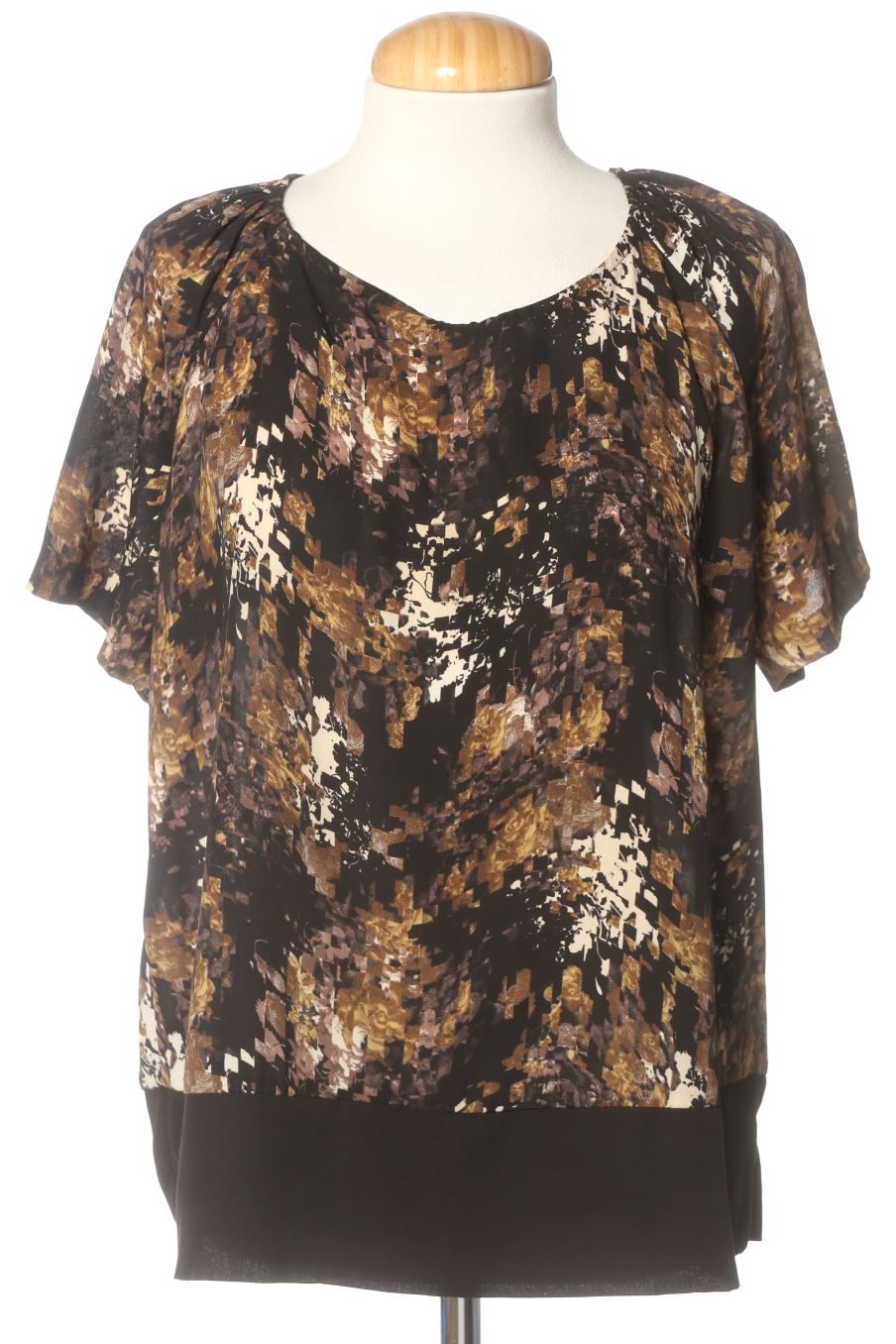 Kurzärmelige Bluse von New Saks Größe 44, Farbe Aufdruck, für