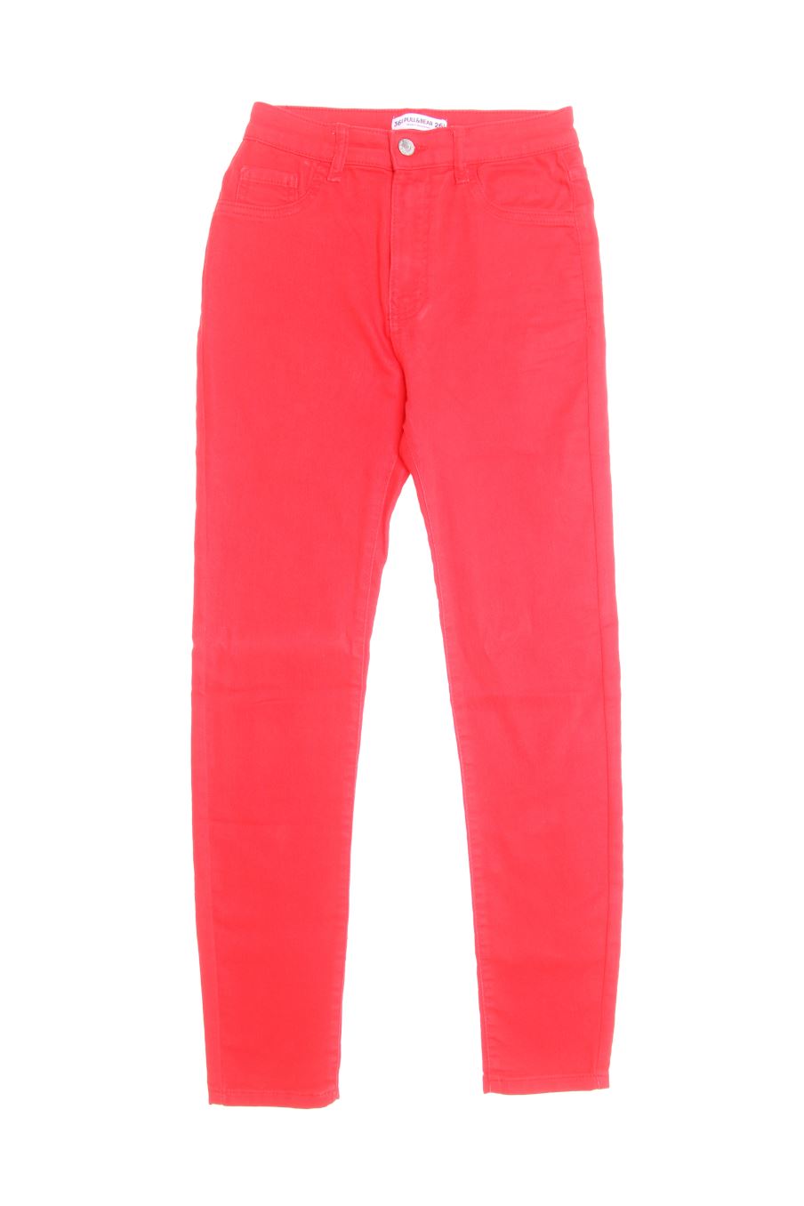 Jeans Pull & Bear de la taille 36, de couleur rouge de denim