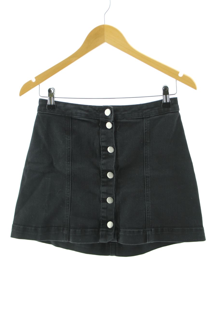 Jupe Boohoo de la taille 38, de couleur noir de denim