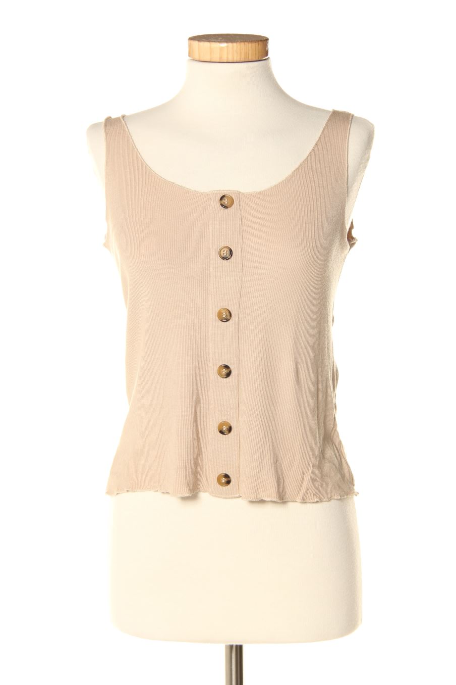 Camiseta sin mangas de Only de la talla XS, de color beige