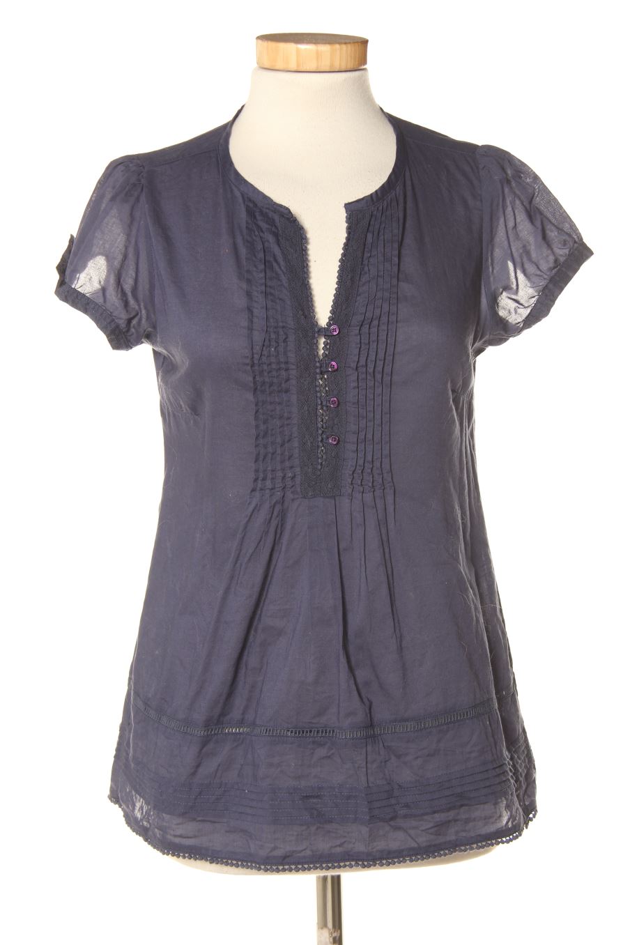 Blouse à manches courtes Fórmula Joven de la taille 38, de couleur bleu marine