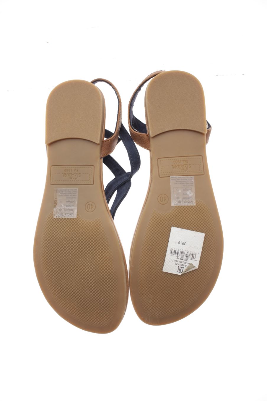 Sandalias planas de s.Oliver de la talla 40, de color azul marino de
