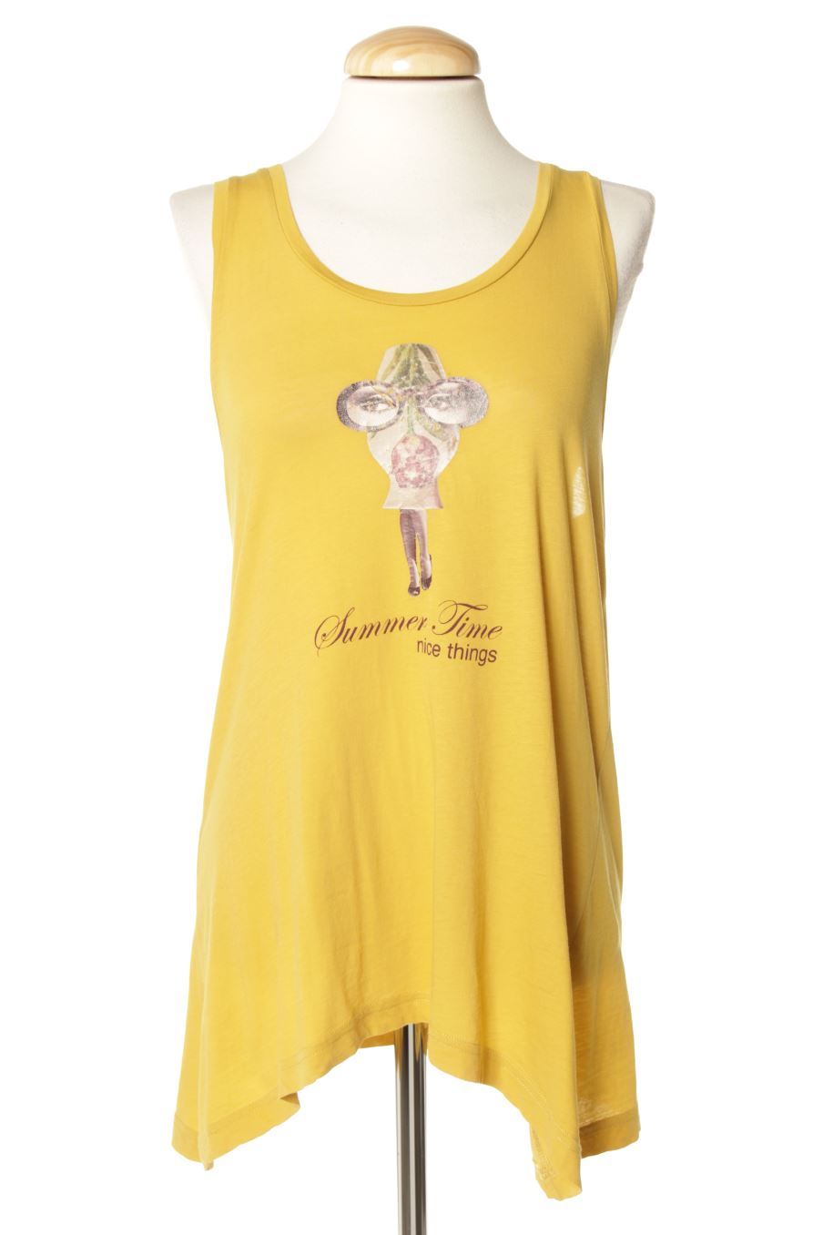 Camiseta sin mangas de Nice Things de la talla M, de color amarillo