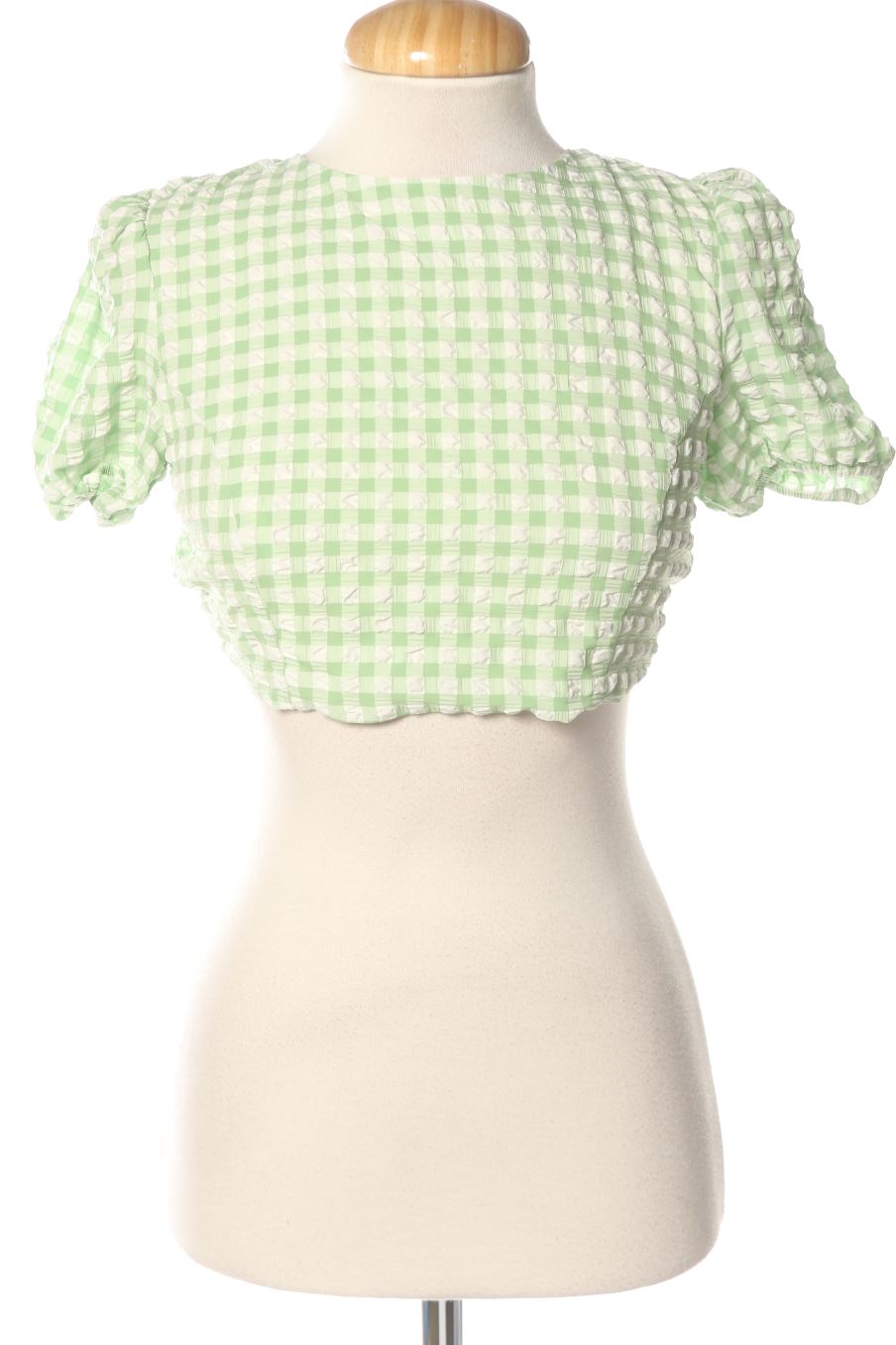 Top de Bershka de la talla XS, de color cuadros