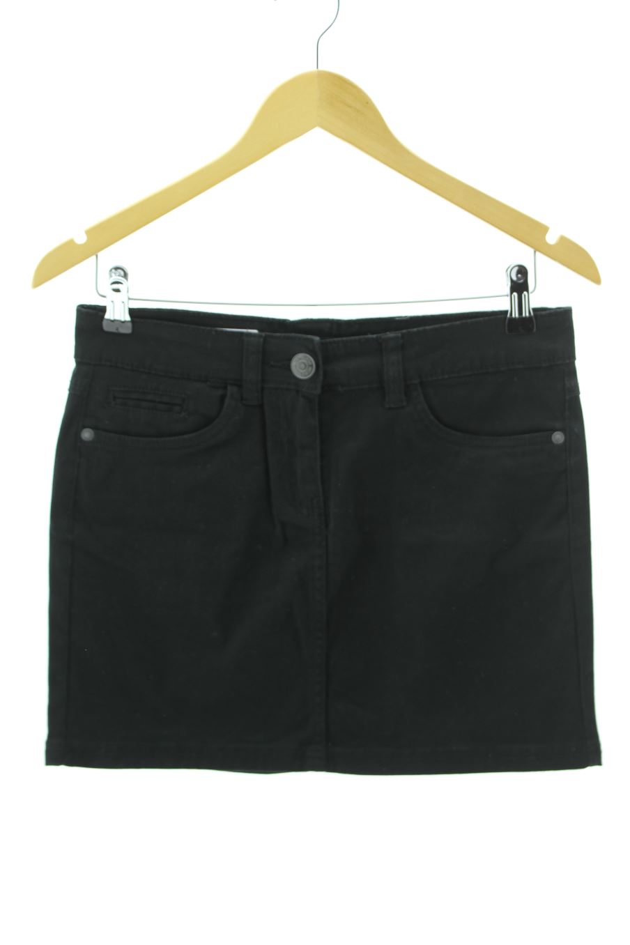 Falda de Basic one de la talla 36, de color negro de ropa vaquera